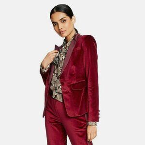 ALTUZARRA X TARGET Women’s Red Velvet Tuxedo Blazer